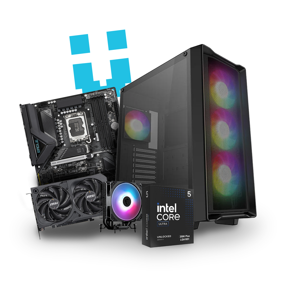 Brutech Epic ZeroRAM Gaming PC – RTX 5060 Ti 16GB, Intel
Core Ultra 5 250KF Plus, DeepCool CC560 ARGB – Bring Your Own DDR5 1440p Gaming PC South Africa