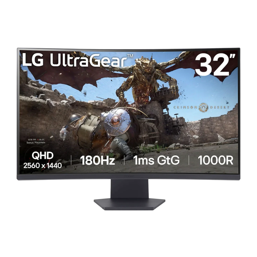 32″ LG UltraGear QHD VA Curved Gaming 180Hz 1ms