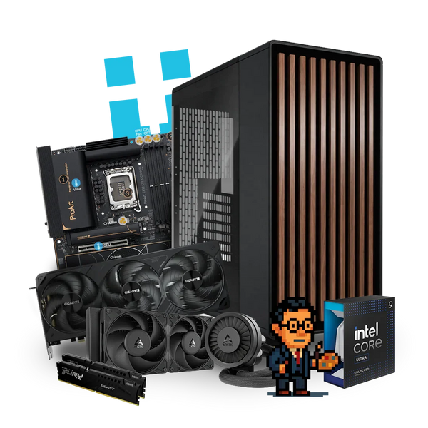 Brutech Kandinsky Creator Workstation – RTX 5080 16GB, Intel 
Core Ultra 9 285K, Fractal Design North – Intel Creator 
Workstation South Africa