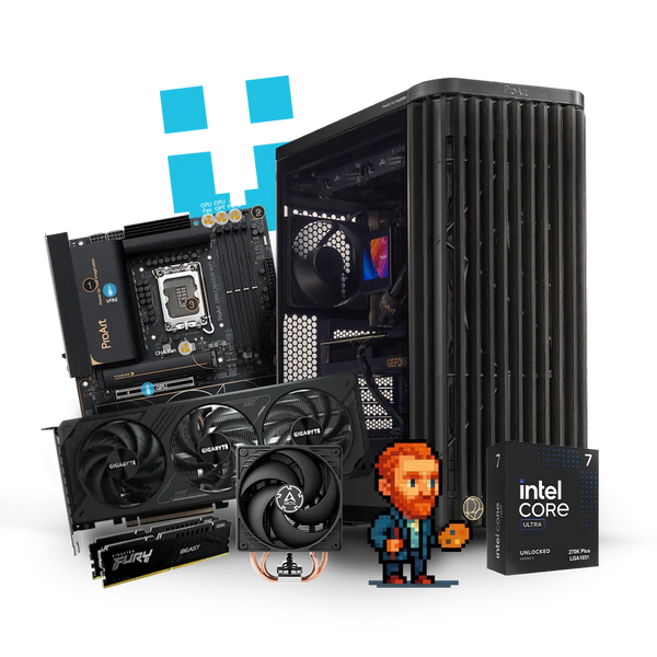 Brutech Van Gogh Creator Workstation – RTX 5070 Ti 16GB, 
Intel Core Ultra 7 265K, 64GB DDR5, ASUS ProArt PA401 – 
Studio Workstation South Africa